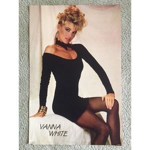 Vanna White Man Cave Poster 1986 Wheel of Fortune FunMakers Charles Bush Vintage